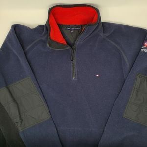 Tommy Hilfiger Performance Cold Stop Polar Fleece Jacket Blue Full Zip XL